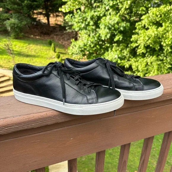 Adam Derrick To Boot New York Black Leather Sneakers in Nappa Black